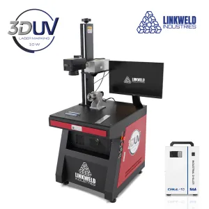 เครื่องไฟเบอร์เลเซอร์มาร์คกิ้ง / เครื่องเลเซอร์มาร์คกิ้ง Linkweld Industries รุ่น 3D UV Laser 10W