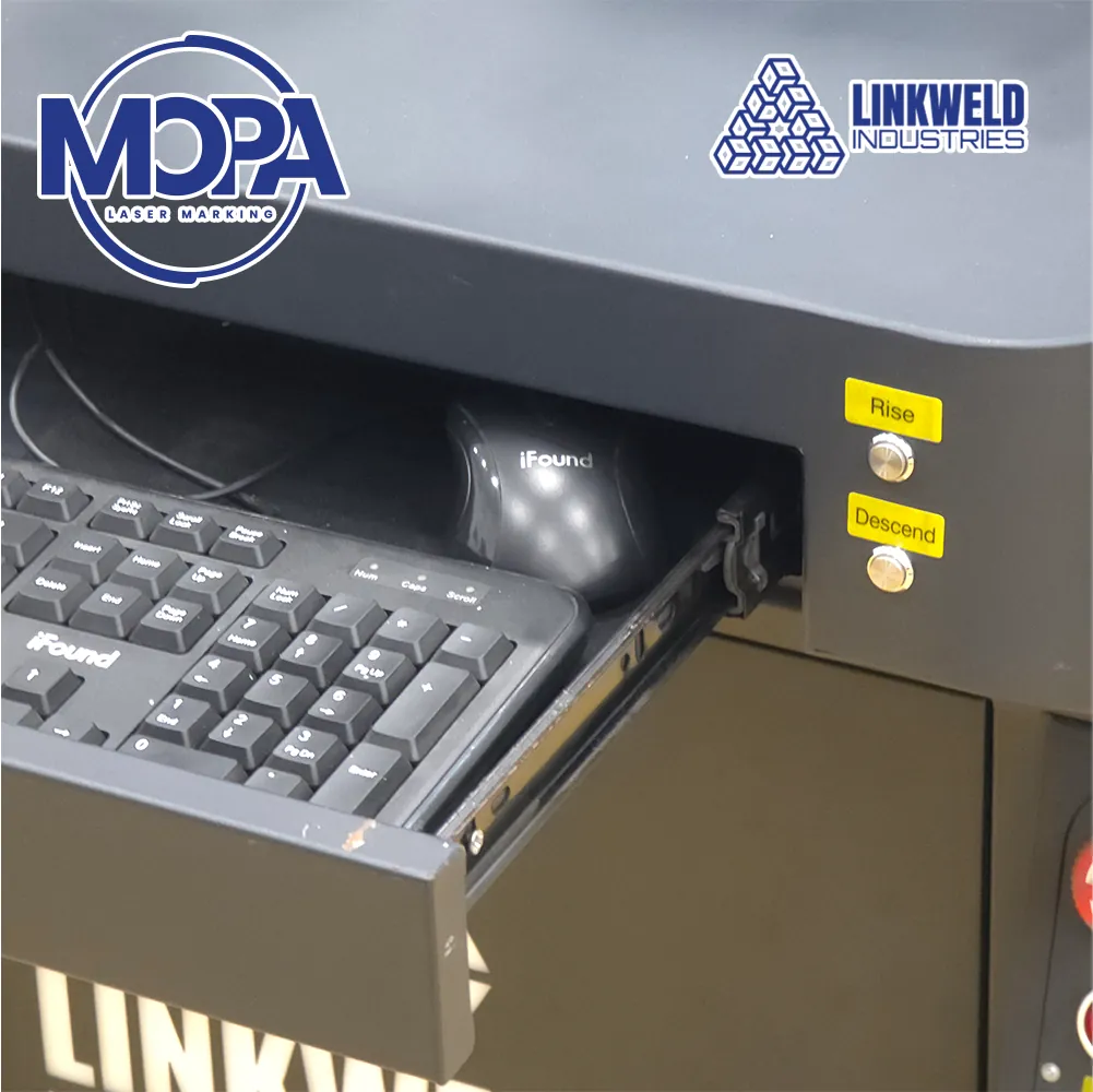 เครื่องไฟเบอร์เลเซอร์มาร์คกิ้ง / เครื่องเลเซอร์มาร์คกิ้ง Linkweld Industries รุ่น MOPA Laser 60W - Image 4